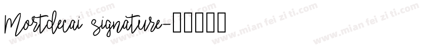 Mortdecai signature字体转换